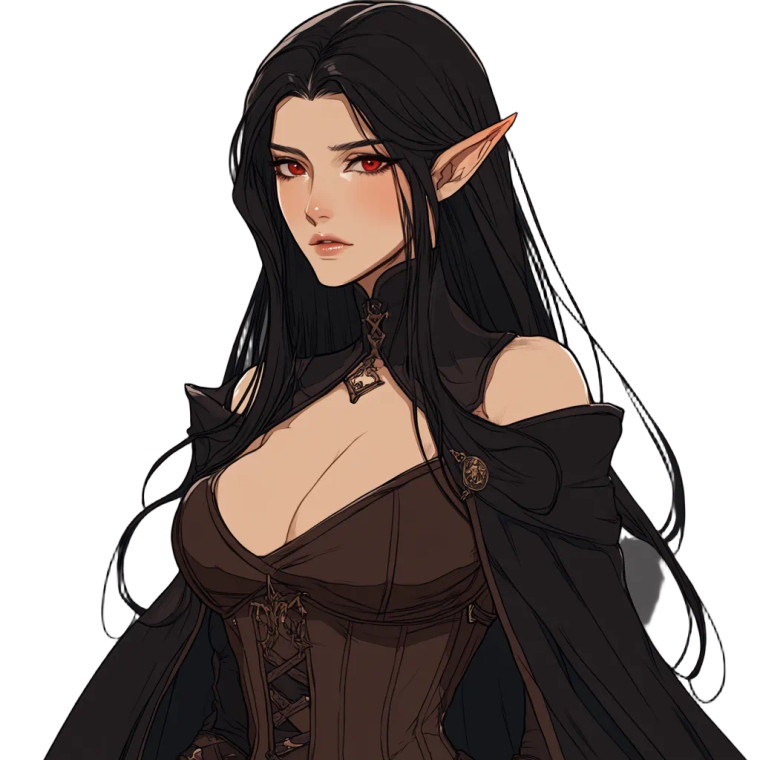 Triumphant Elven Woman Vinyl Car Decal Sticker – Waterproof & UV-Resistant 8"