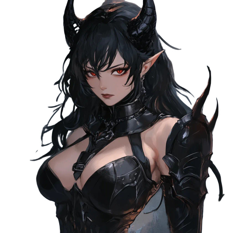 Demon Woman Anime V2 Vinyl Car Decal Sticker – Waterproof & UV-Resistant 8"