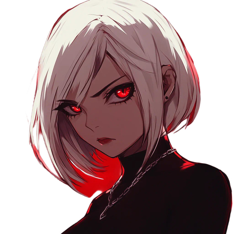 Anime Tsundere Girl Vinyl Car Decal Sticker – Waterproof & UV-Resistant 8"