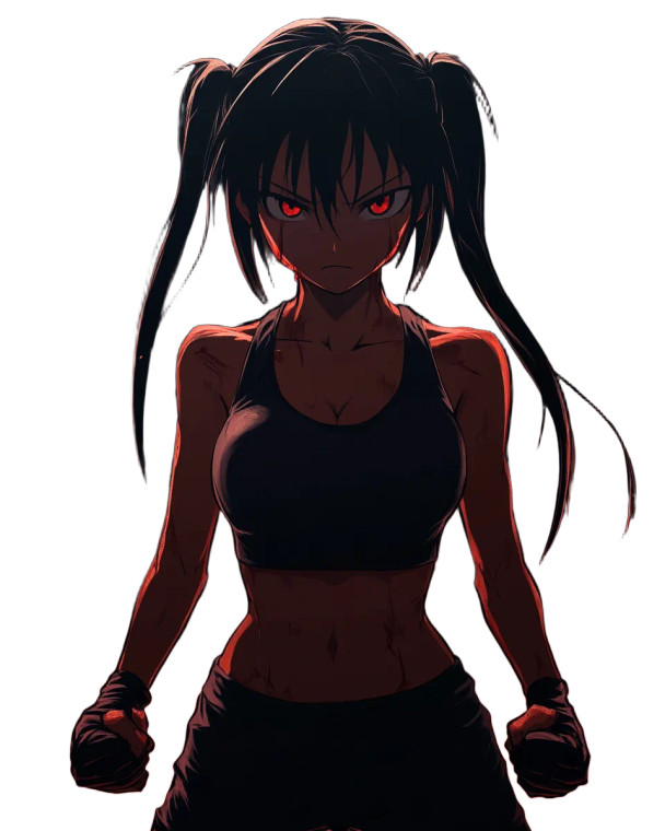 Fury Anime Girl Vinyl Car Decal Sticker – Waterproof & UV-Resistant 8"