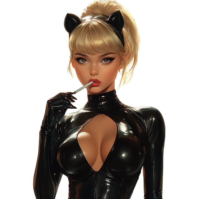 Goth Barbie Smoking Vinyl Car Decal Sticker – Waterproof & UV-Resistant 8"