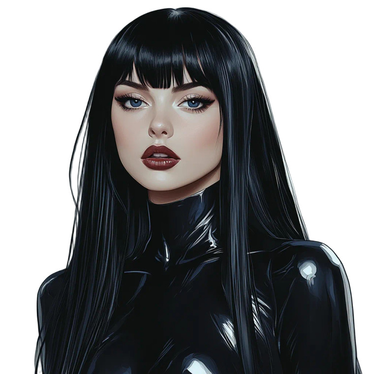 Latex Attire Woman V2 Vinyl Car Decal Sticker – Waterproof & UV-Resistant 8"