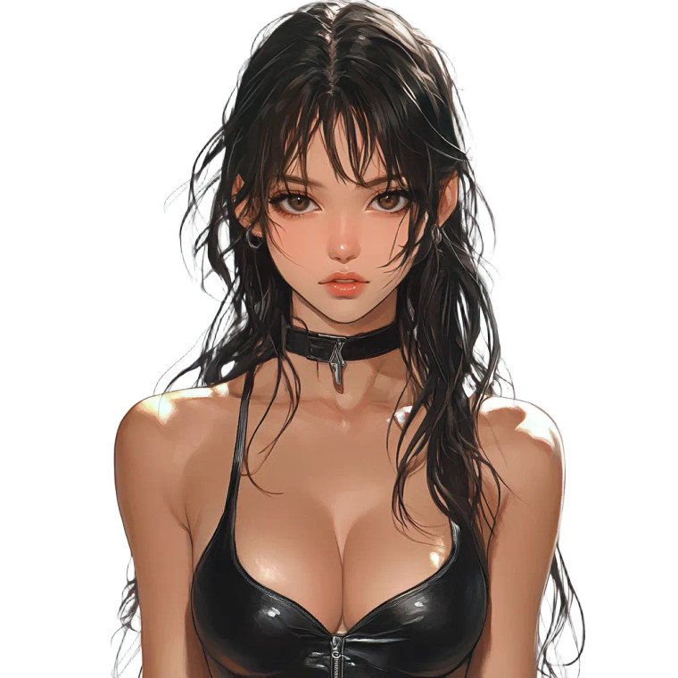 Anime Bustier Woman V6 Vinyl Car Decal Sticker – Waterproof & UV-Resistant 8"