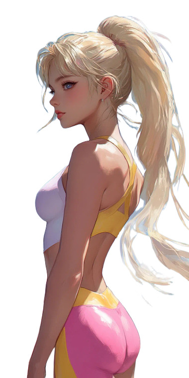 Anime Beach Blonde V4 Vinyl Car Decal Sticker – Waterproof & UV-Resistant 8"