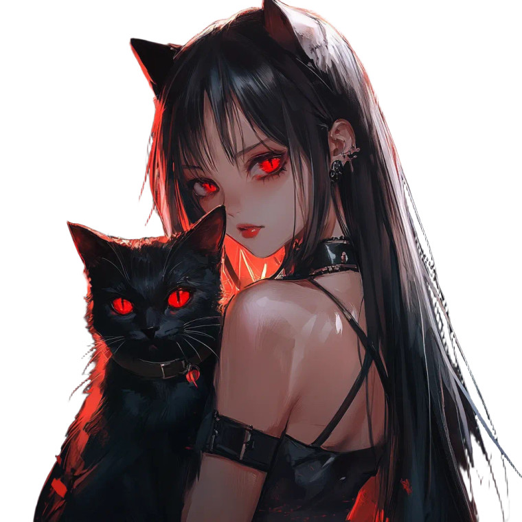 Anime Cat Girl V12 Vinyl Car Decal Sticker – Waterproof & UV-Resistant 8"