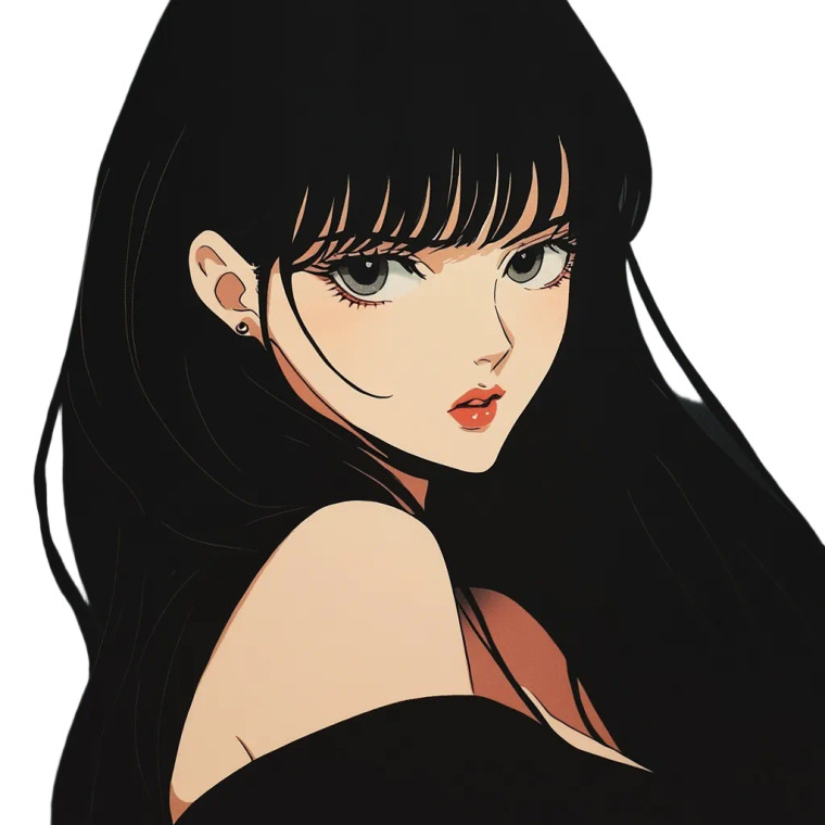 Gothic Vampire Anime V3 Vinyl Car Decal Sticker – Waterproof & UV-Resistant 8"