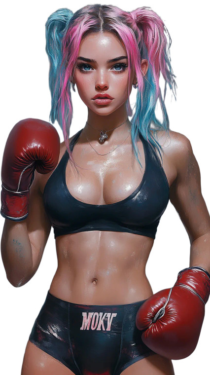 Boxing Beauty Vinyl Car Decal Sticker – Waterproof & UV-Resistant 8"