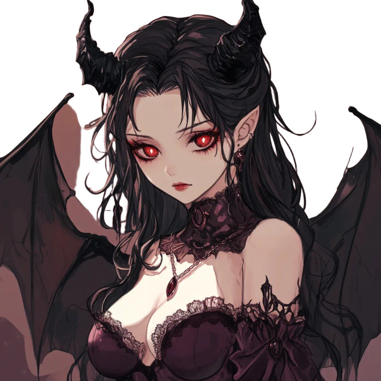 Anime Vampire Girl V3 Vinyl Car Decal Sticker – Waterproof & UV-Resistant 8"