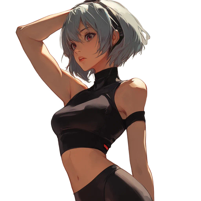 Rei Ayanami Pose V2 Vinyl Car Decal Sticker – Waterproof & UV-Resistant 8"