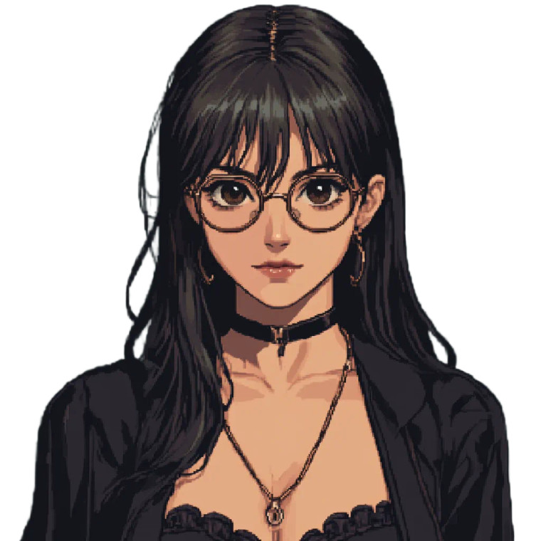 Nerdy Frog-Like Woman Vinyl Car Decal Sticker – Waterproof & UV-Resistant 8"