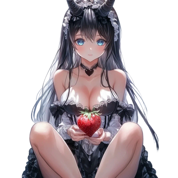 Gothic Anime Maid V2 Vinyl Car Decal Sticker – Waterproof & UV-Resistant 8"