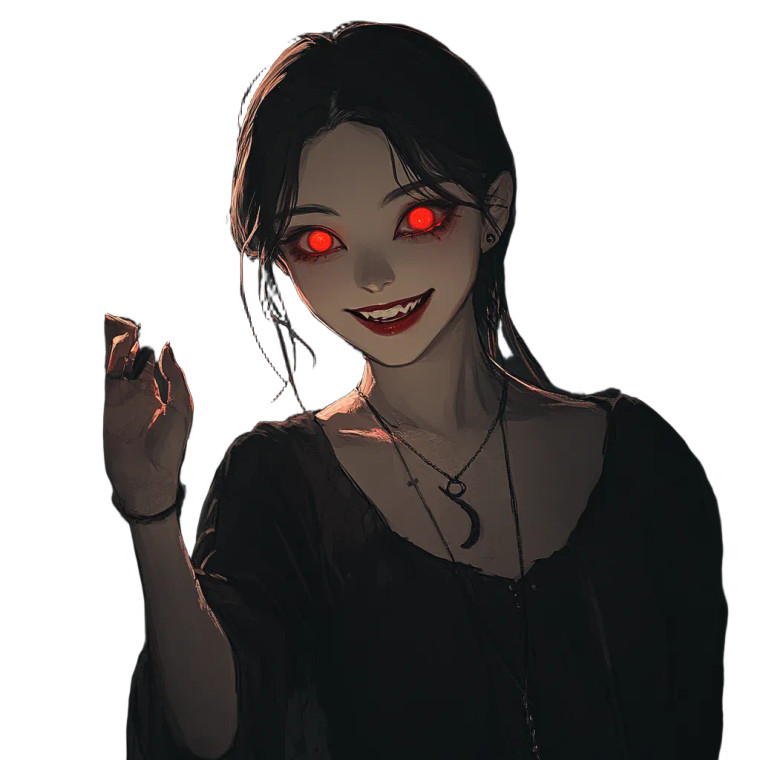 Scary Smiling Woman Vinyl Car Decal Sticker – Waterproof & UV-Resistant 8"