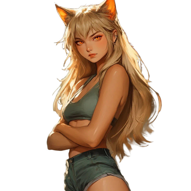 Anime Cat Girl V3 Vinyl Car Decal Sticker – Waterproof & UV-Resistant 8"