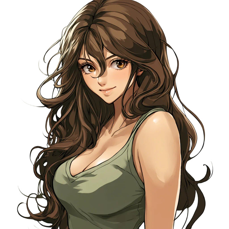 Playful Anime Girl V4 Vinyl Car Decal Sticker – Waterproof & UV-Resistant 8"