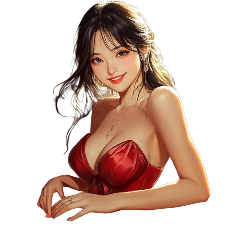 Asian Poker Model Vinyl Car Decal Sticker – Waterproof & UV-Resistant 8"