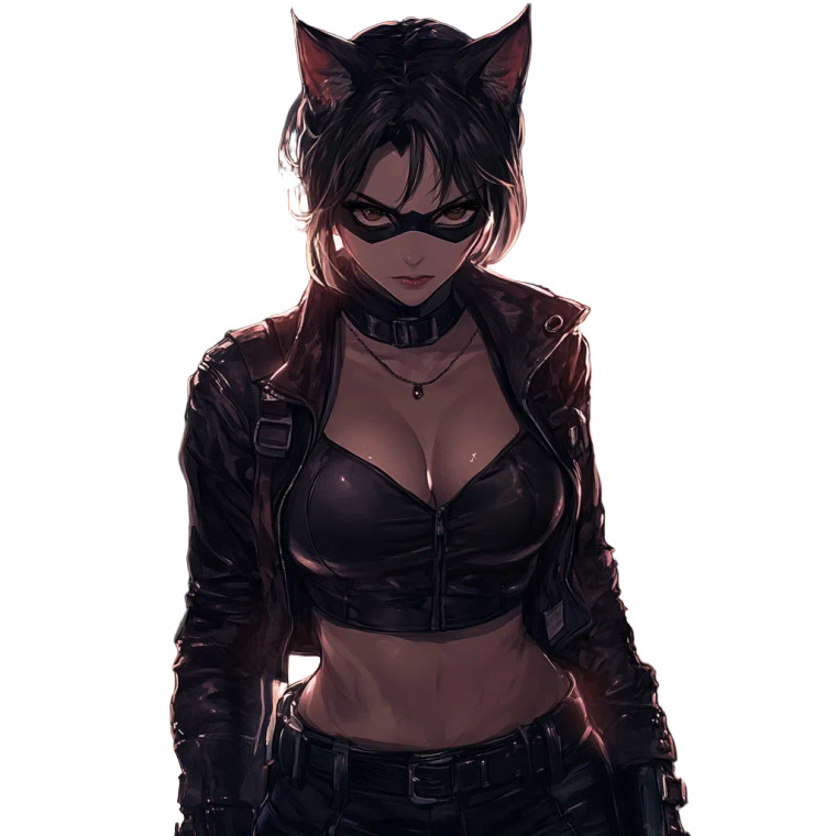 Anime Catwoman Casual Vinyl Car Decal Sticker – Waterproof & UV-Resistant 8"