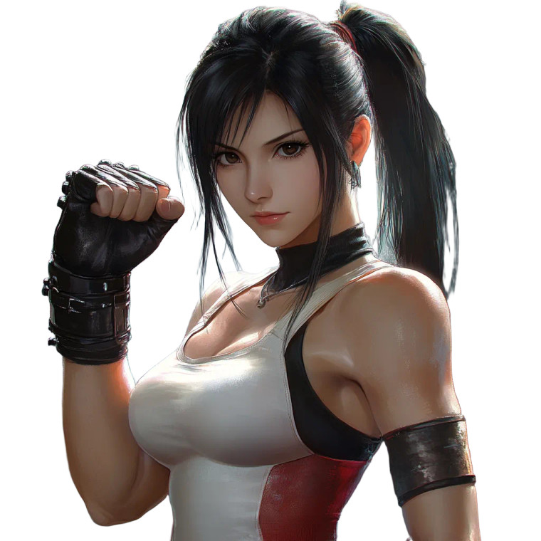 Tifa Portrait Vinyl Car Decal Sticker – Waterproof & UV-Resistant 8"