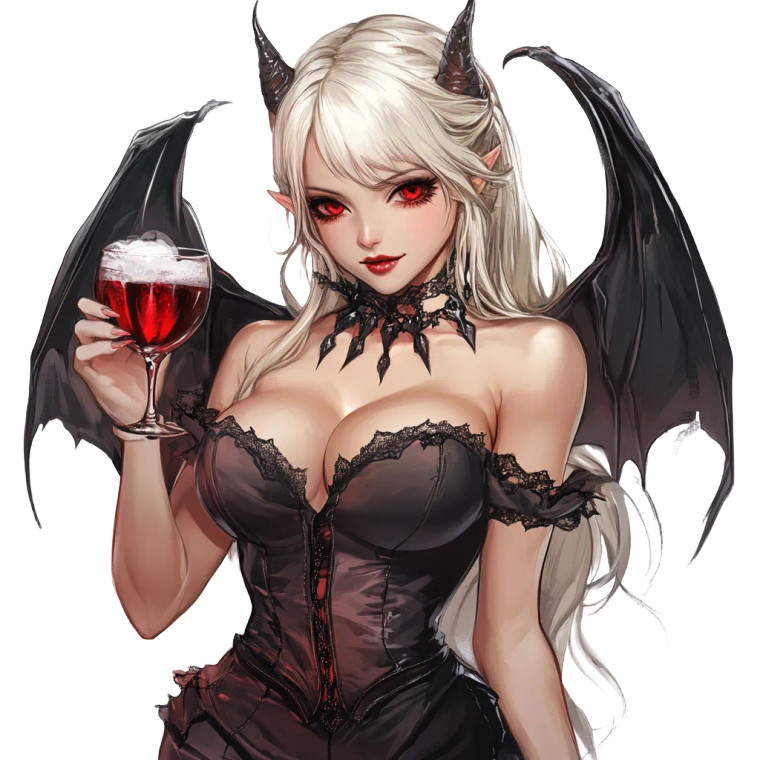Vampire Barmaid V3 Vinyl Car Decal Sticker – Waterproof & UV-Resistant 8"