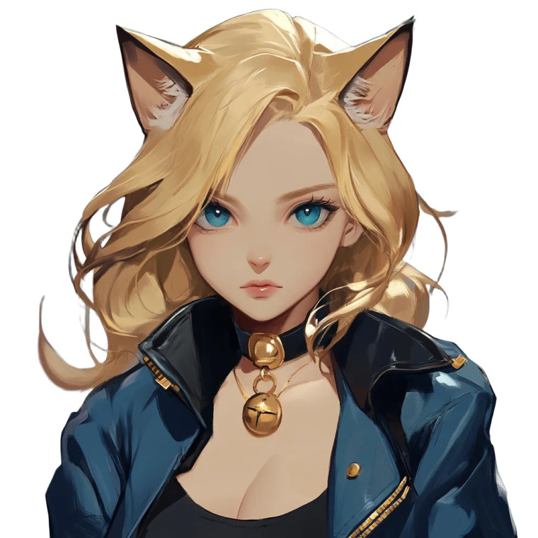 Cipher Cat Girl Vinyl Car Decal Sticker – Waterproof & UV-Resistant 8"