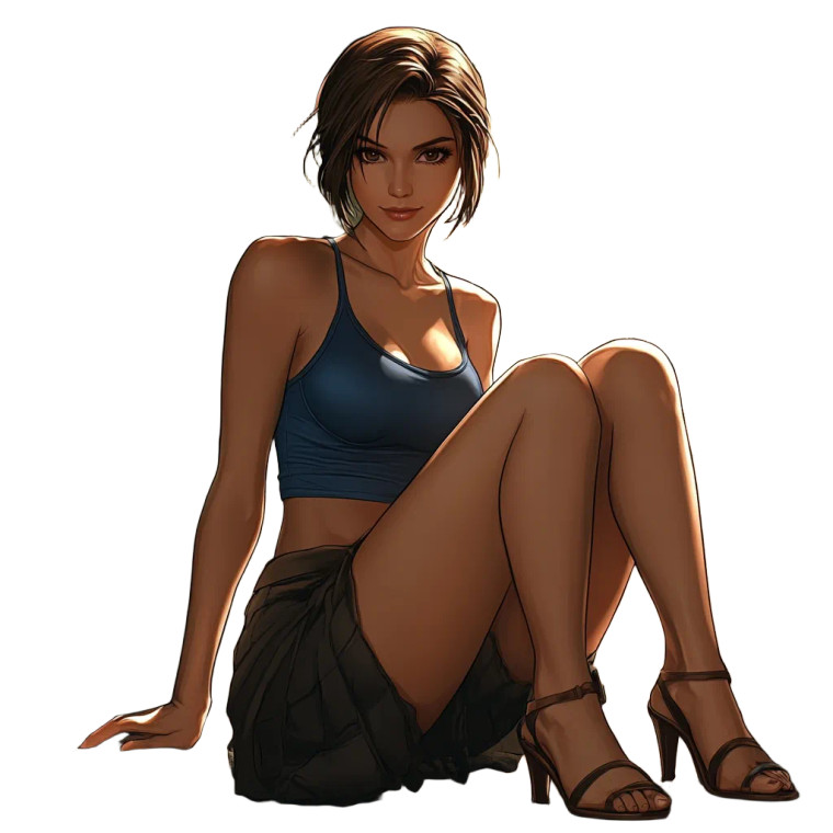 Jill Valentine Cartoon Vinyl Car Decal Sticker – Waterproof & UV-Resistant 8"