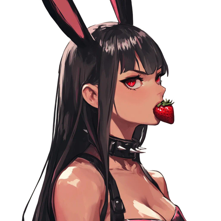 Anime Bunny Girl V4 Vinyl Car Decal Sticker – Waterproof & UV-Resistant 8"