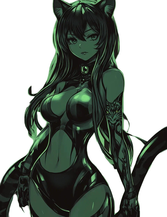 Anime Cat Girl V26 Vinyl Car Decal Sticker – Waterproof & UV-Resistant 8"