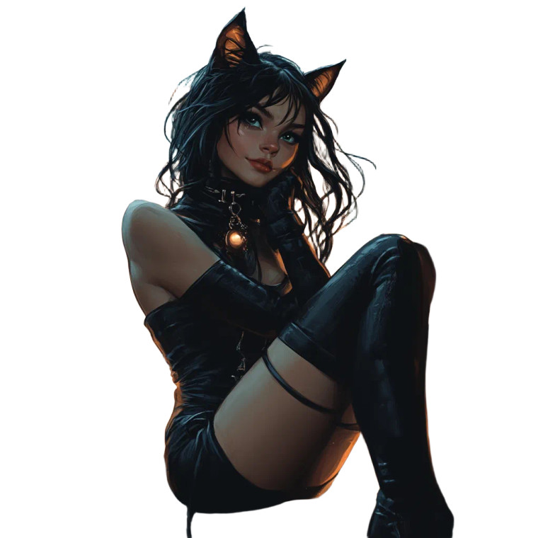 Cat Burglar Sitting Vinyl Car Decal Sticker – Waterproof & UV-Resistant 8"