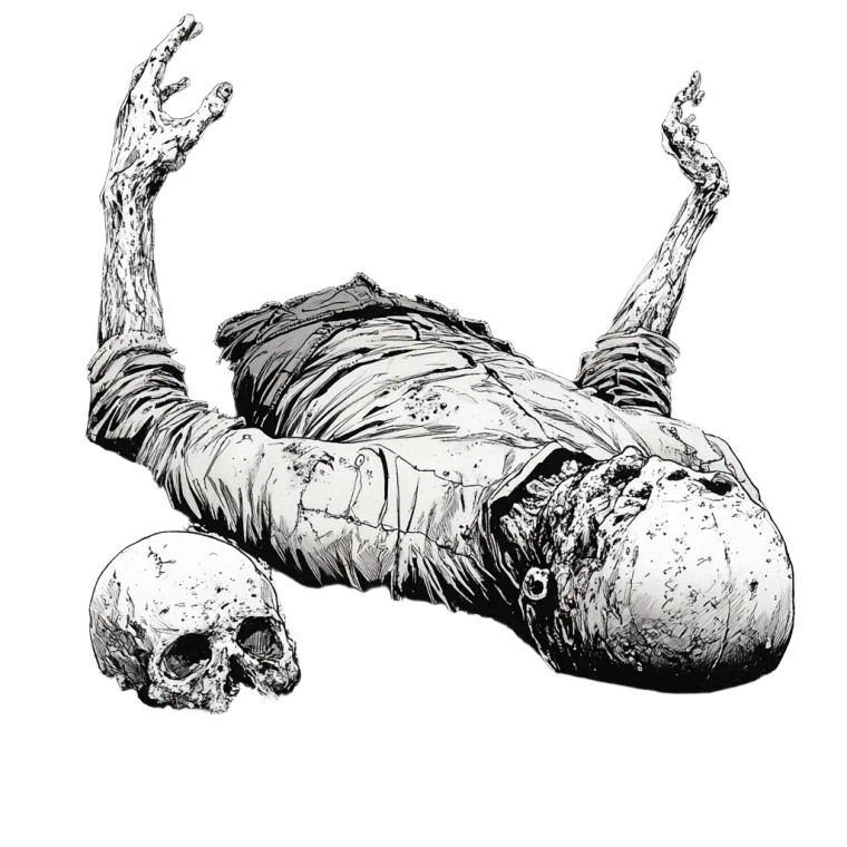 Zombie In Mud Vinyl Car Decal Sticker – Waterproof & UV-Resistant 8"