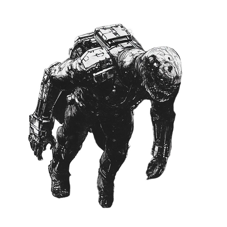 Mutant Prowling Megastructure Vinyl Car Decal Sticker – Waterproof & UV-Resistant 8"