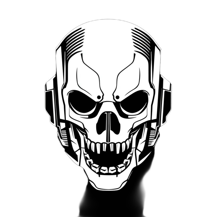 Sci Fi Skull Vinyl Car Decal Sticker – Waterproof & UV-Resistant 8" Sci Fi Skull Vinyl Car Decal Sticker – Waterproof & UV-Resistant 8"