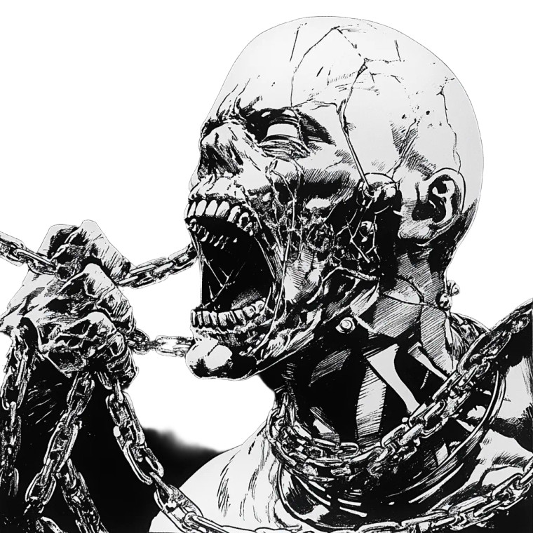 Chain Lick Humanoid Vinyl Car Decal Sticker – Waterproof & UV-Resistant 8"