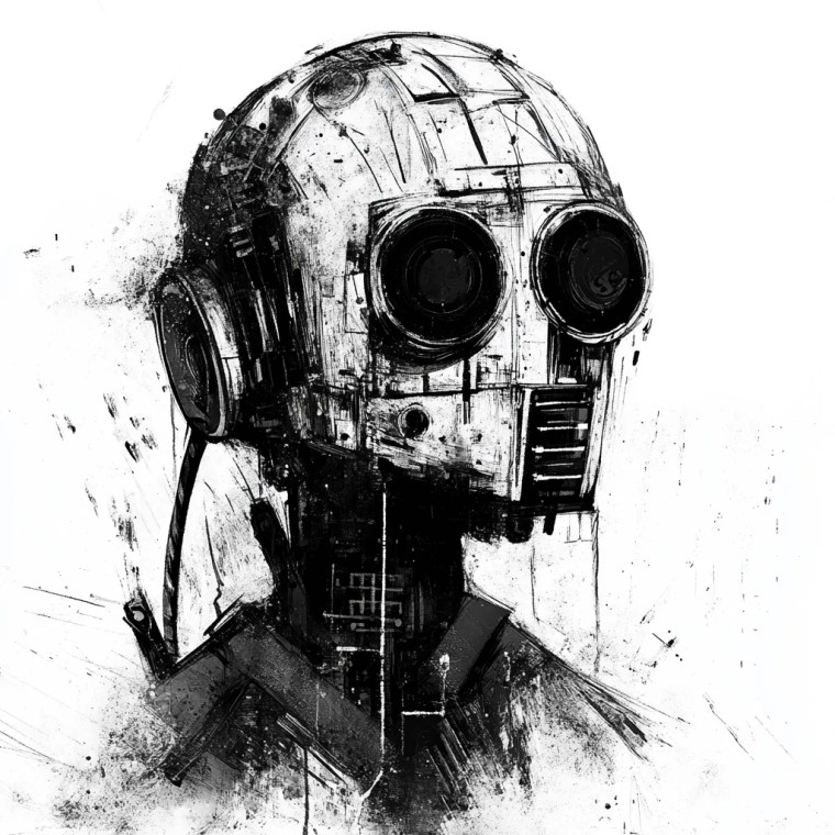 Clunky Vader Robot Vinyl Car Decal Sticker – Waterproof & UV-Resistant 8"