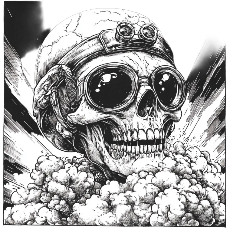 Death On Mushroom Cloud Vinyl Car Decal Sticker – Waterproof & UV-Resistant 8"