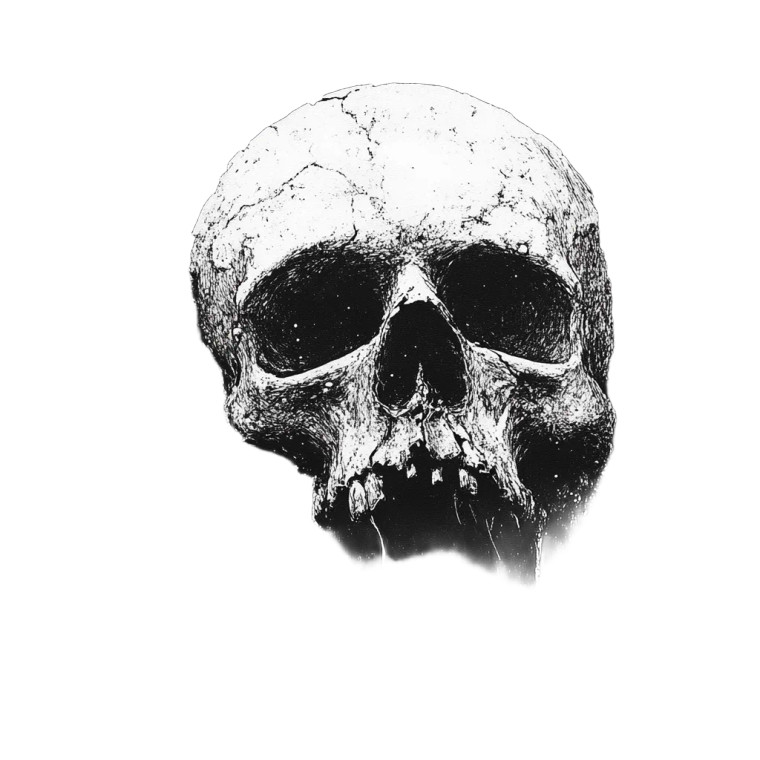 Buried Dark Skull Vinyl Car Decal Sticker – Waterproof & UV-Resistant 8"