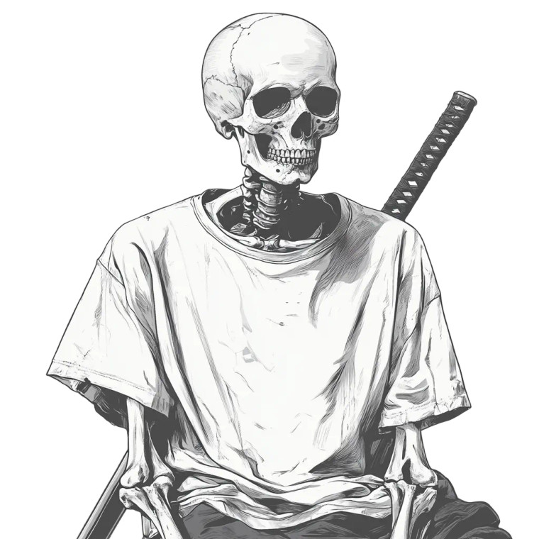 Fashionable Skeleton Vinyl Car Decal Sticker – Waterproof & UV-Resistant 8"