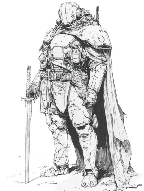 Sci-Fi Sardaukar Soldier Vinyl Car Decal Sticker – Waterproof & UV-Resistant 8"