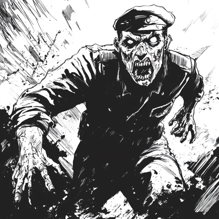 Russian Zombie Soldier Vinyl Car Decal Sticker – Waterproof & UV-Resistant 8"