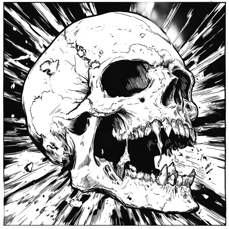 Broken Skull Art Vinyl Car Decal Sticker – Waterproof & UV-Resistant 8"