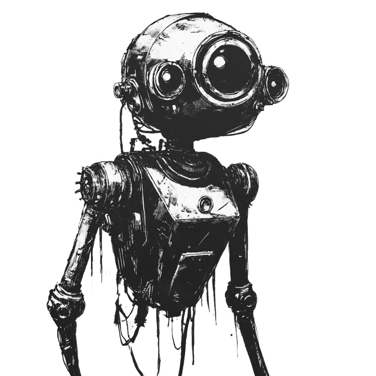 1950S War Droid Vinyl Car Decal Sticker – Waterproof & UV-Resistant 8"