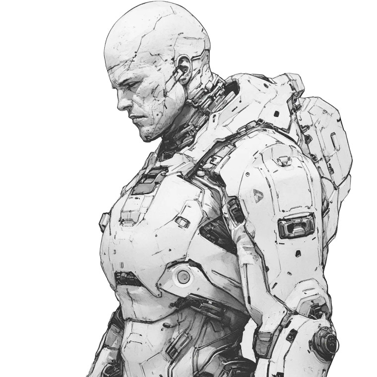 Futuristic Armorer Veteran Vinyl Car Decal Sticker – Waterproof & UV-Resistant 8"