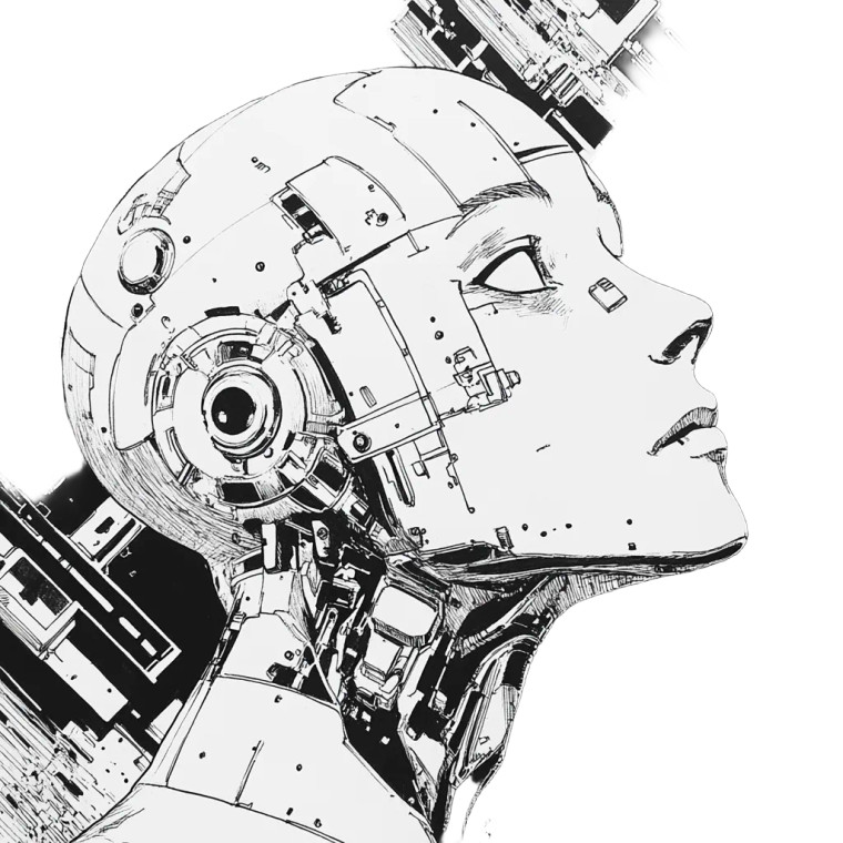 Ai Comic Art Vinyl Car Decal Sticker – Waterproof & UV-Resistant 8"