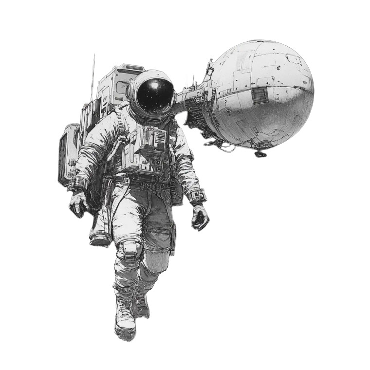 Asteroid Miner Adventurer Vinyl Car Decal Sticker – Waterproof & UV-Resistant 8"