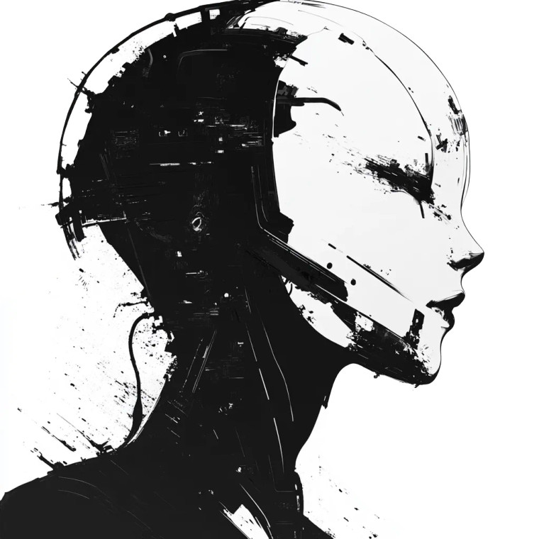 Y2K Gynoid Silhouette Vinyl Car Decal Sticker – Waterproof & UV-Resistant 8"