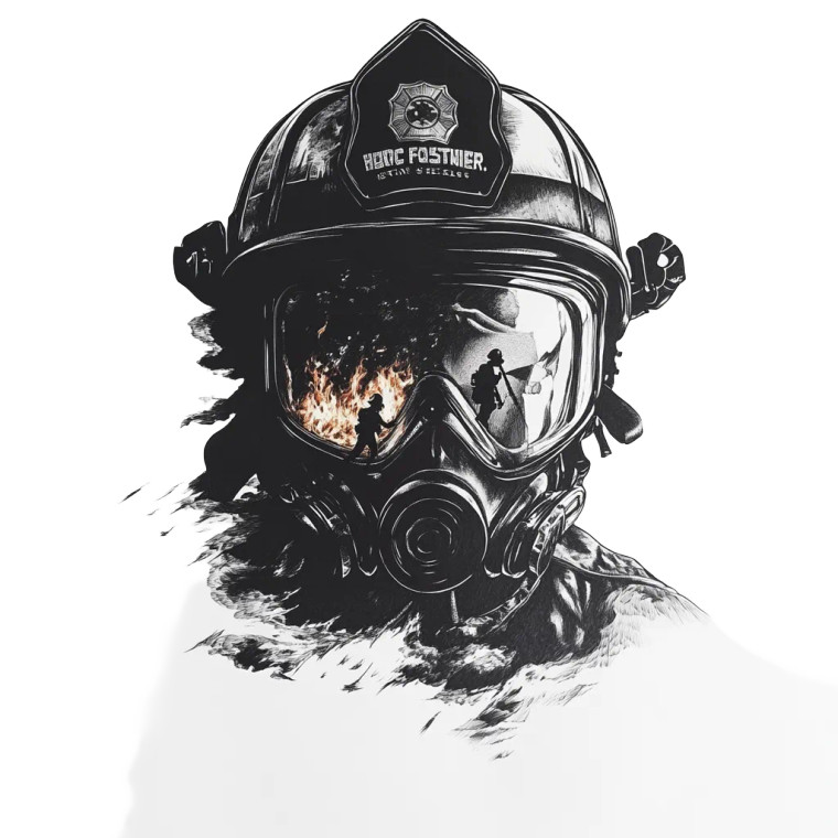 Firefighter'S Helmet Reflection Vinyl Car Decal Sticker – Waterproof & UV-Resistant 8"