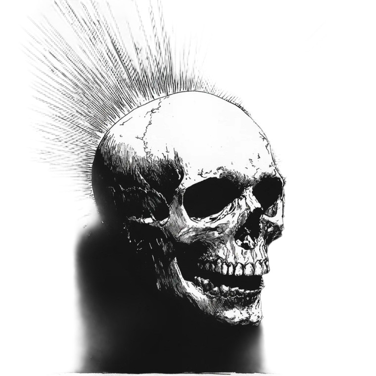 Pen Ink Skull Vinyl Car Decal Sticker – Waterproof & UV-Resistant 8"