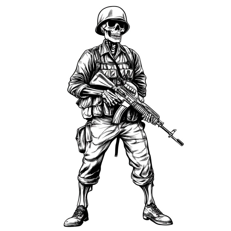 Cartoon Ww2 Soldier Vinyl Car Decal Sticker – Waterproof & UV-Resistant 8"