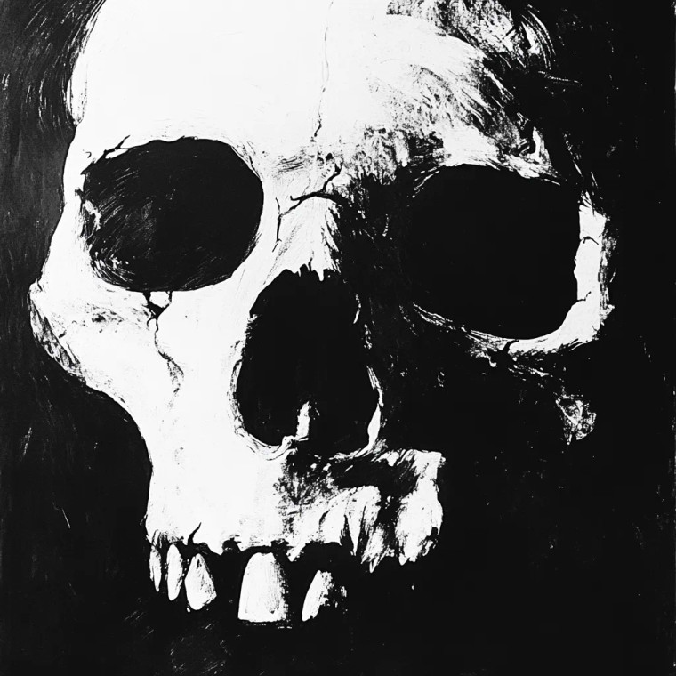 Deformed Skull Print Vinyl Car Decal Sticker – Waterproof & UV-Resistant 8"