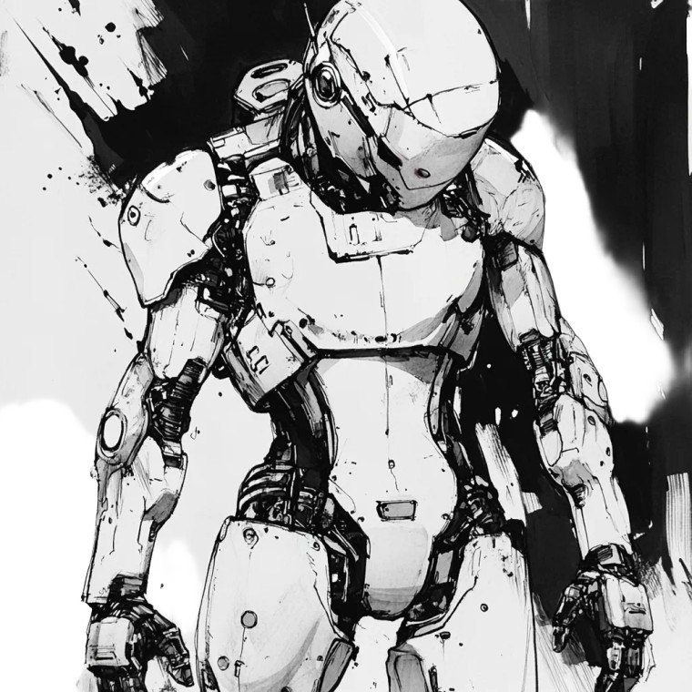 Manga Anime Robot Vinyl Car Decal Sticker – Waterproof & UV-Resistant 8"