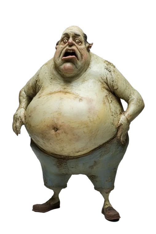 Ugly Fat Man Vinyl Car Decal Sticker – Waterproof & UV-Resistant 8"