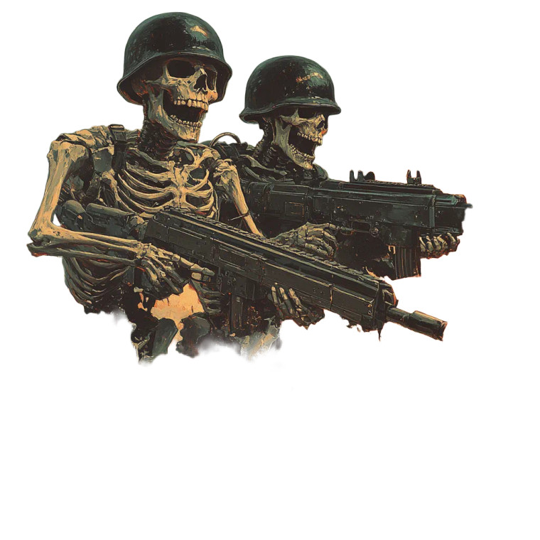 Metal War Skeletons Vinyl Car Decal Sticker – Waterproof & UV-Resistant 8"